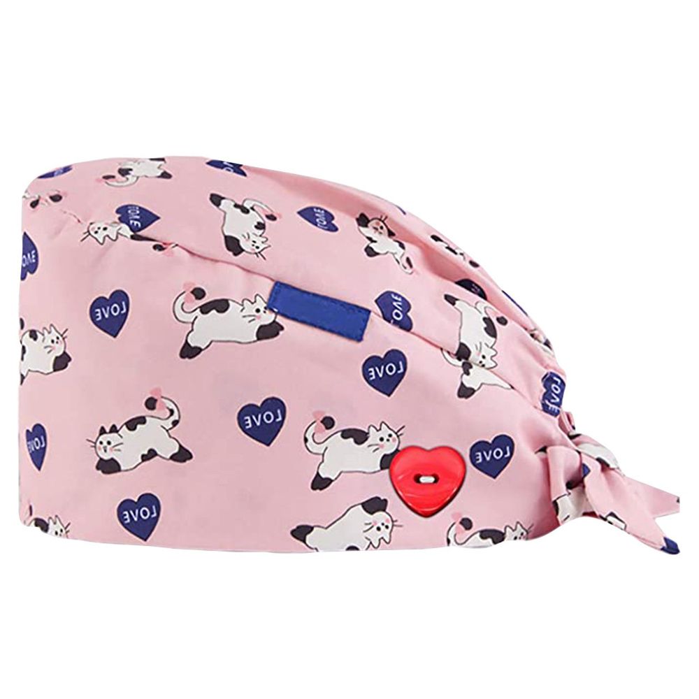 Elastic Cotton Turban With Button Hat Unsiex Printed Skullies Protect Your Ears Bandana Work Office Daily Beanies