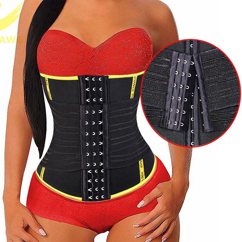 Waist Trainer Neoprene Sauna Sweat Belt Seamless Body Shaper Waist Workout Girdle Double Closure Belly Cincher Sweat