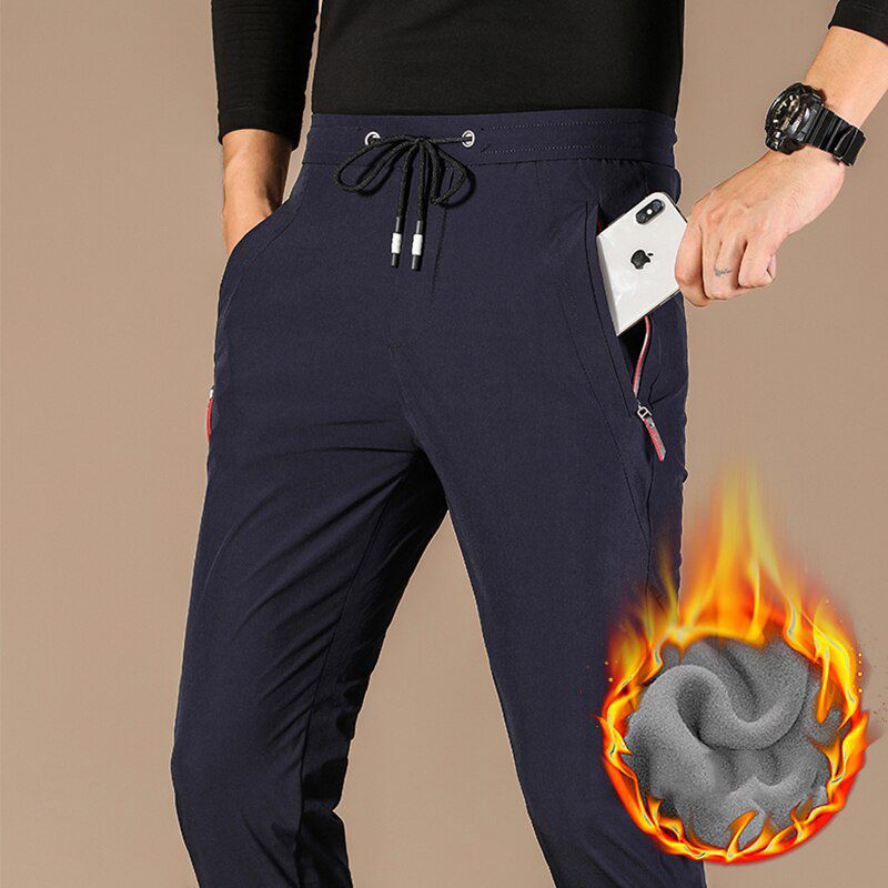 Gray Sports Pants Men Breathable Quick Dry Casual Zipper Pocket Sweatpants Men Summer New Fashion Loose Men's Pants