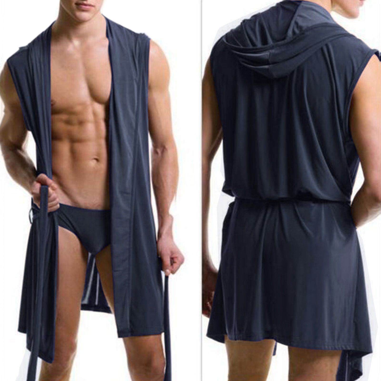 Men Bathrobe Water Absorption Soft Men Bathrobe