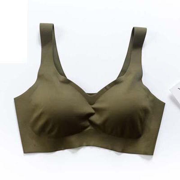 Women Bras Push Up Gather Bralette Seamless Bra Wire Free Soutien Gorge Femme Comfort Underwear Solid Color Vest Brassiere