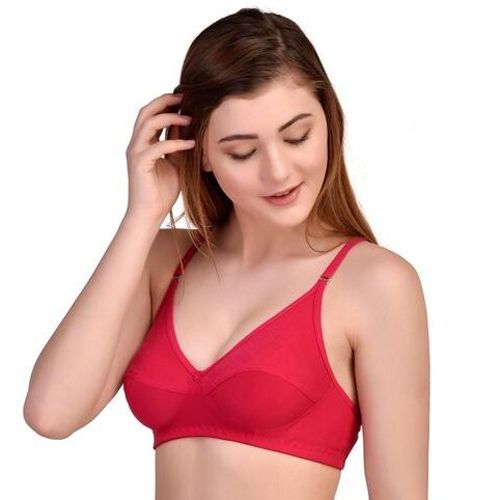 Pack Of 3 Color 3 Cotton Bra Non Padded Bra for Women