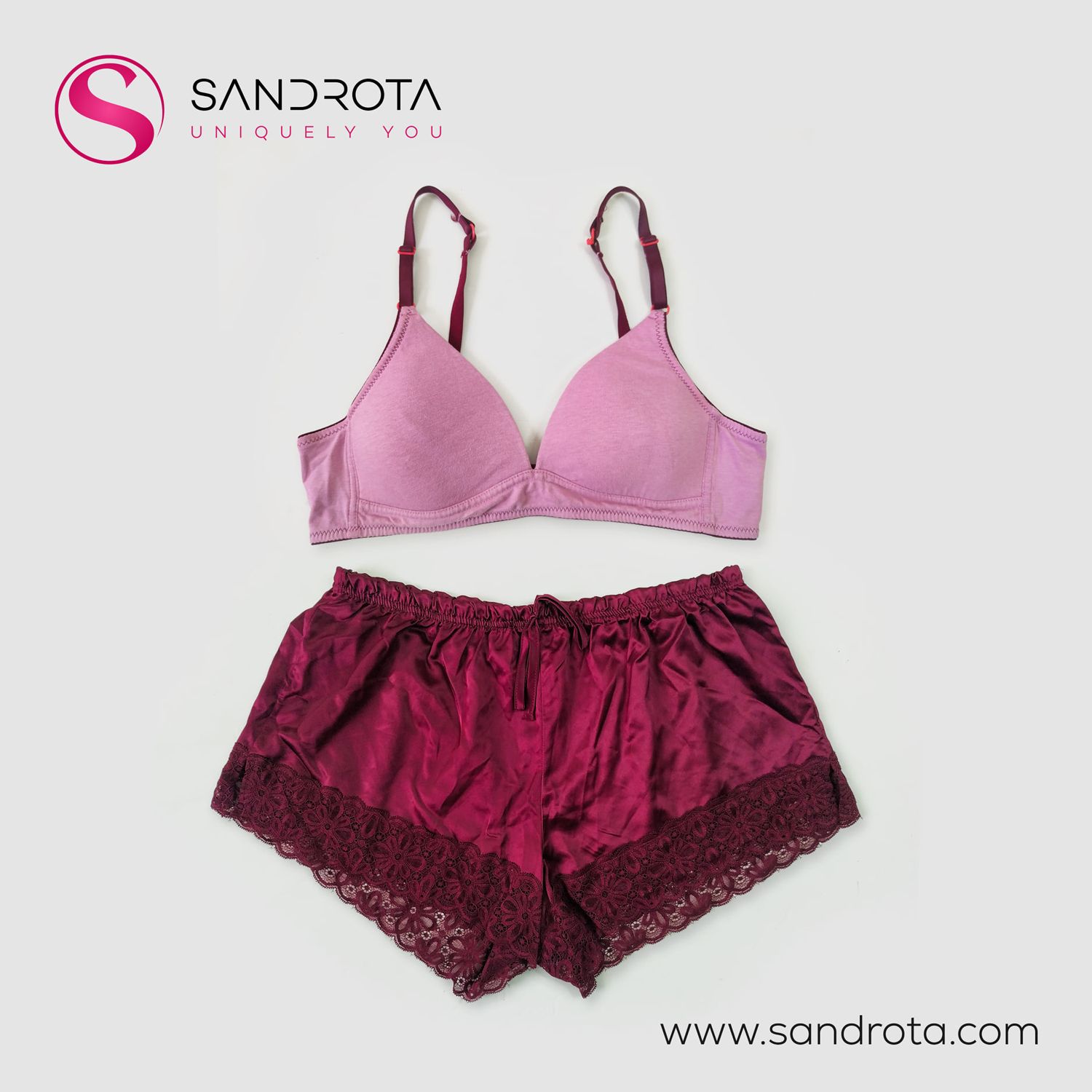 Super Stylish Super Sexy Very Comfortable Bra With Silky Shorts
