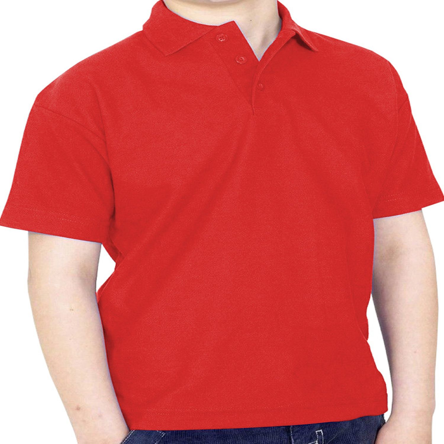 Red Cotton Polo Shirt for Men