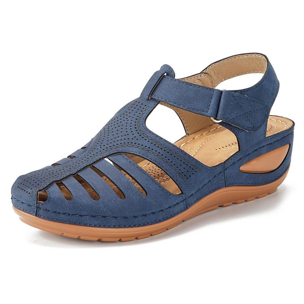 Women's Ladies Girls Comfortable Ankle Hollow Round ToeSandalsSoft SoleShoes