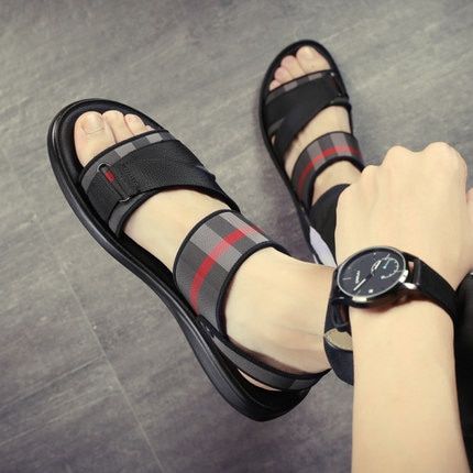 Topvivi sandals men's luxury designers 2021 fashion summer outdoor non-slip beach sandal soft sole dual-purse sandal slippers