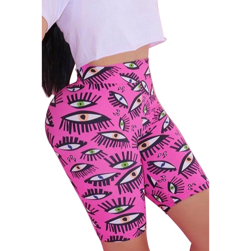Women's Shorts, Leopard Summer Pants, Lace-up High Waist Printed Casual Tight Breathable Clothes