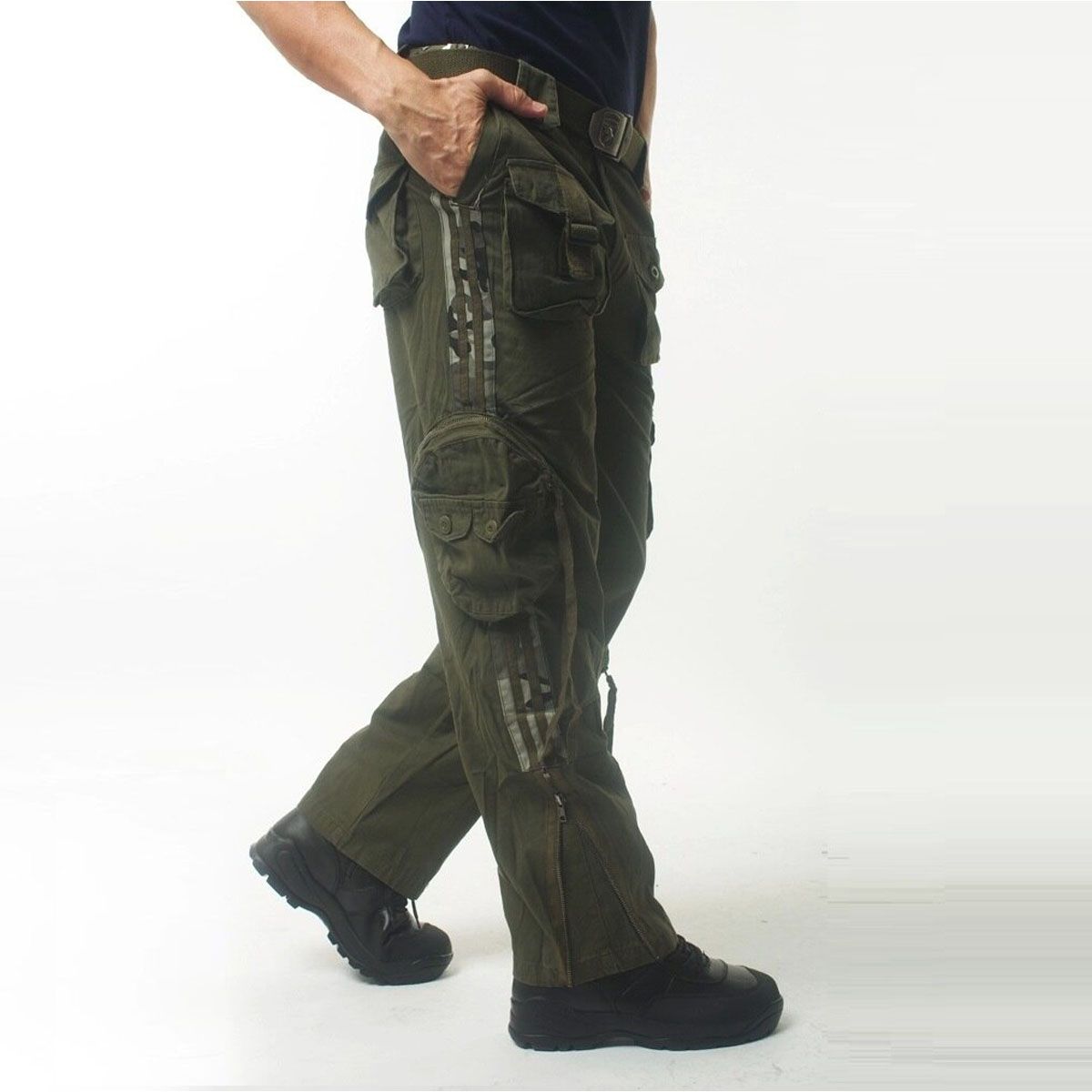 Pants Men's Multi cket Trousers Casual   Work Pants Cotton  Clothing  Cargo Pants Male