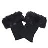 Women Winter Solid Color Short Knit Leg Warmers Boot Socks Toppers Fluffy Cuffs