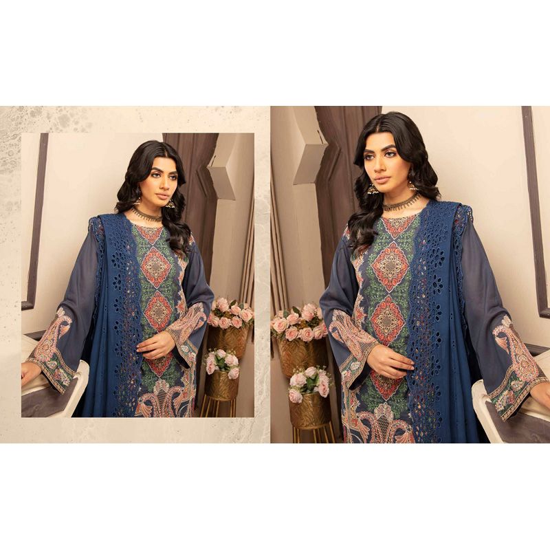 Unstitched Embroidered Party wear Johra Pakistani dress for women