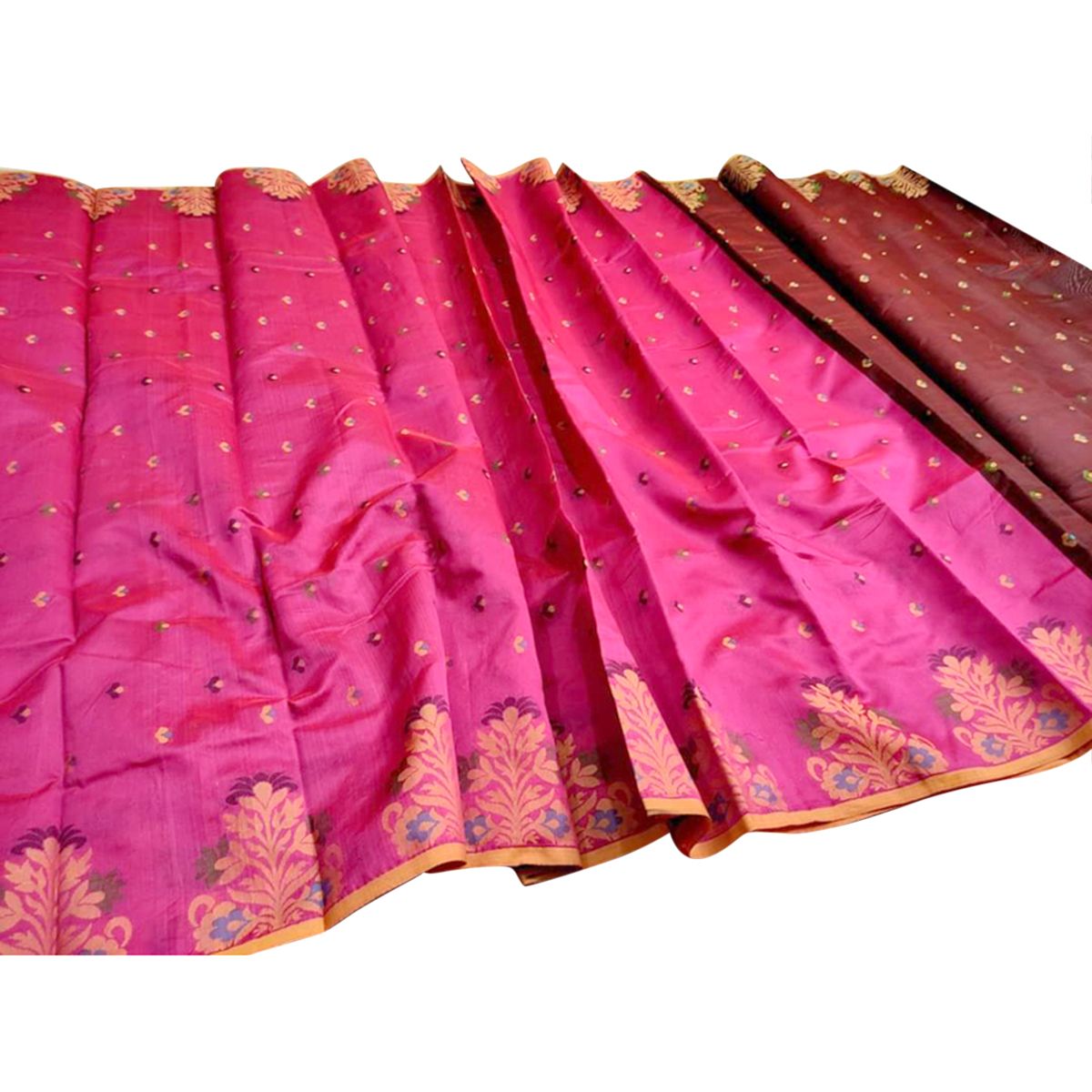 Exclusive Fashionable  Tangail Half Silk Jamdani Saree For Women By Jahangir Textile - Sharee For Women - Sari - Sari - Saree - শাড়ি - Sari