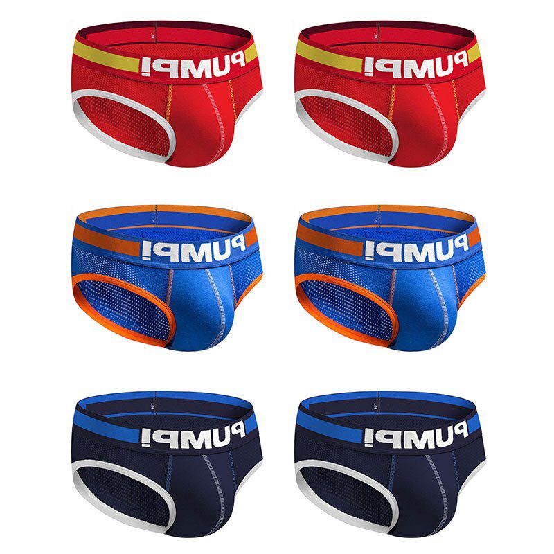 6Pcs High Quality Sexy Men Jockstrap Breathable Cotton Gay Man's  Men Briefs Men's Cuecas