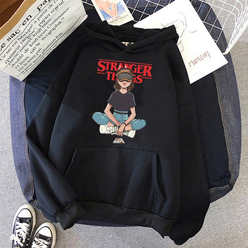 Stranger Things Season 3 Harajuku Warm Hoodie Women Ullzang Eleven Upside Down Funny 90s Sweatshirt Graphic Fashion Hoody Female