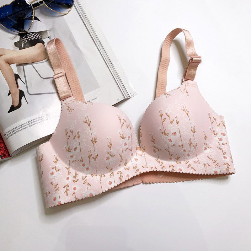 Seamless Bras For Women Support Push Up Bra  Lingerie Cozy Wireless Bralette Fashion Floral Brassiere Female Underwear BH
