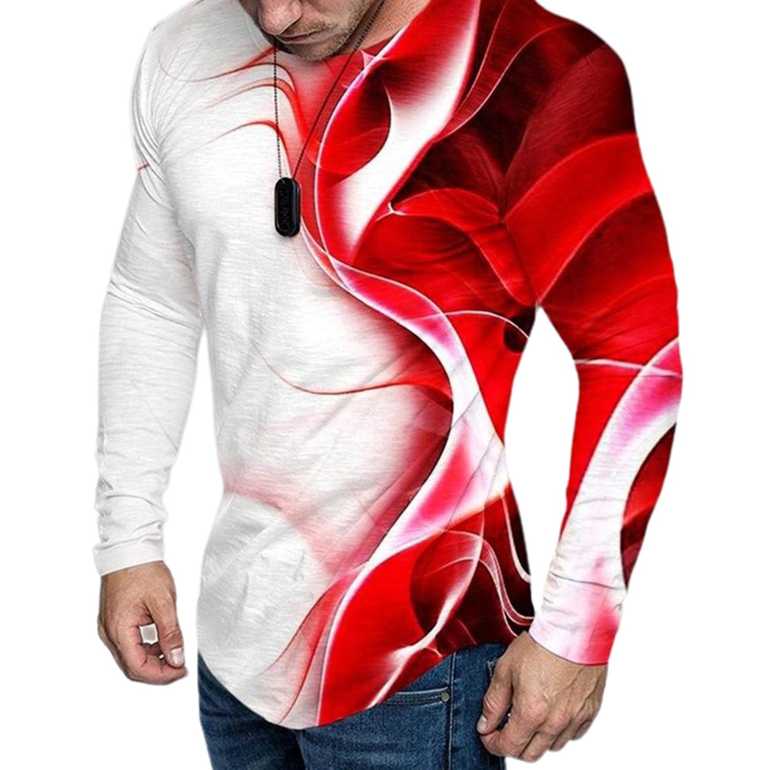 Spring T-shirt All Match Casual Men Shirt