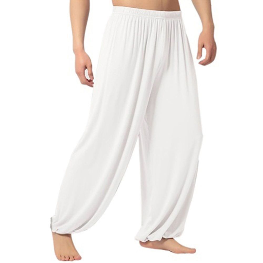 Richkeda Store New Men's joggers pants Casual sweatpants Solid Color Baggy Trousers Belly Dance Yoga Harem Pants Slacks Trendy
