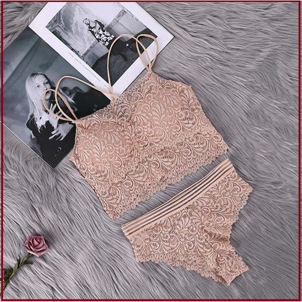 Full lace cute and fresh bra penty set