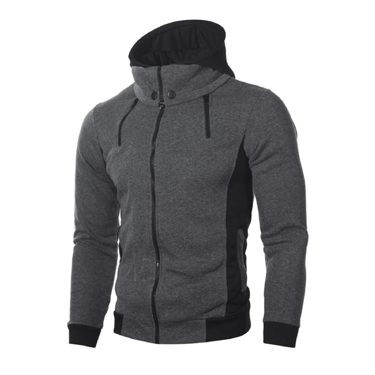 Spring Hoodie Contrast Colors Anti-pilling Autumn Hoodie Coat