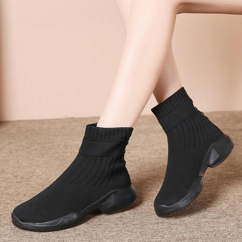 Fashion Women Mesh Slip-On Sport Shoes Runing keep Warm Plush Shoes Sneakers