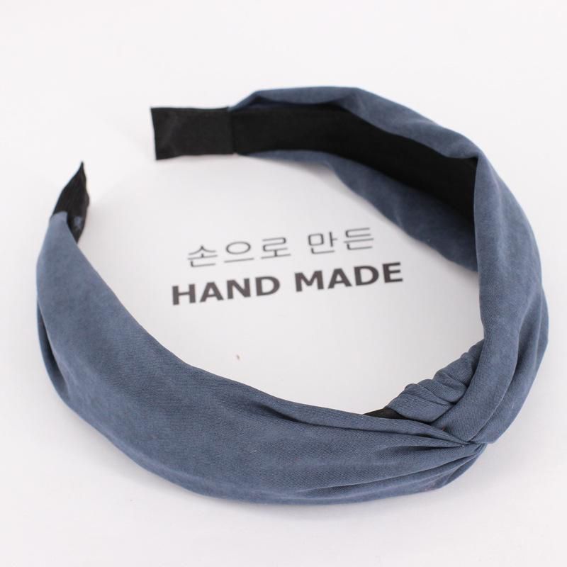 【ALLGOOD】Classic Solid Color Headwear Cross  Hair Band Simple WideBrimmed Head Hoop for Women Casual Sports Headband
