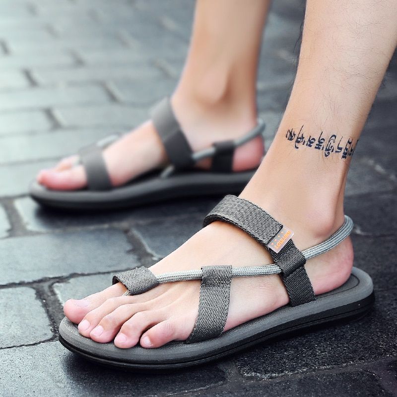 Sandals Men Sandalias Hombre Gladiator Sandals for Male Summer Roman Beach Shoes Flip Flops Slip on Flats Slippers Slides