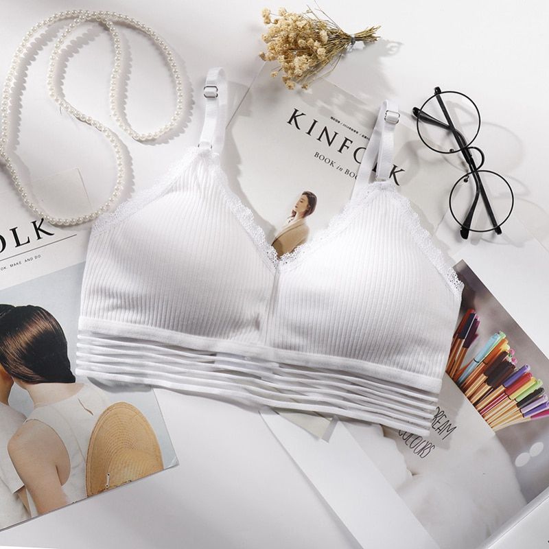 Fashion Wire Free Bras  Lingerie Cotton Bralette Underwear Women Seamless Push Up Bra