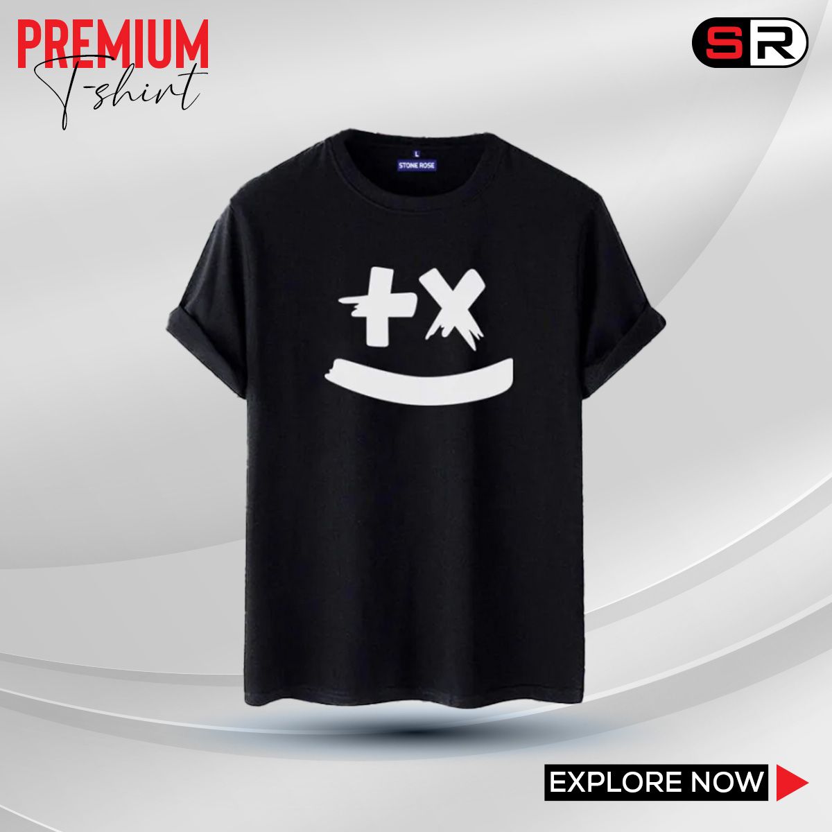 Marshmello Short Sleeve Men's  T-Shirt By Stone Rose -16721T  - T Shirt For Man