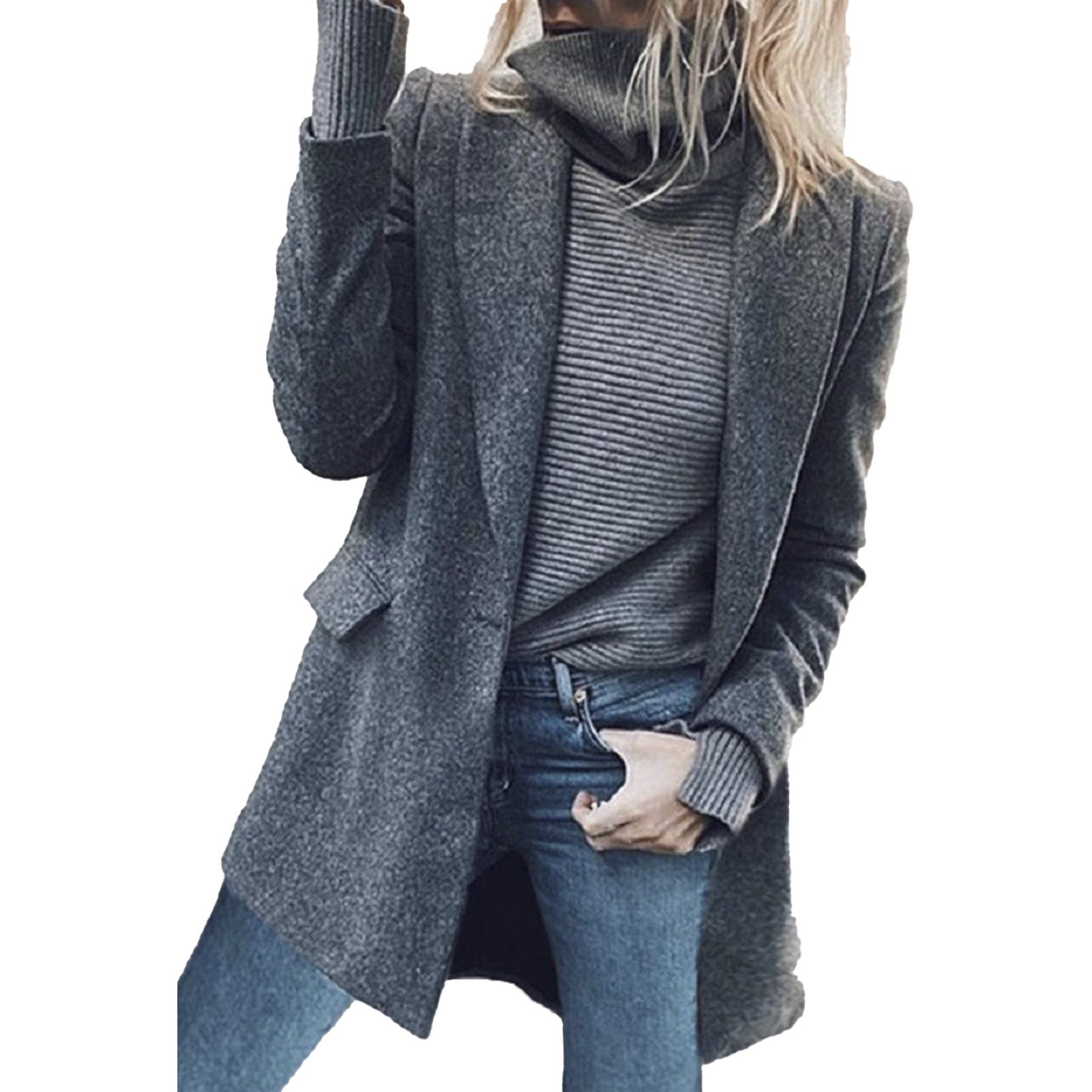 Wrap t Lapel Warm Windproof Oversize t