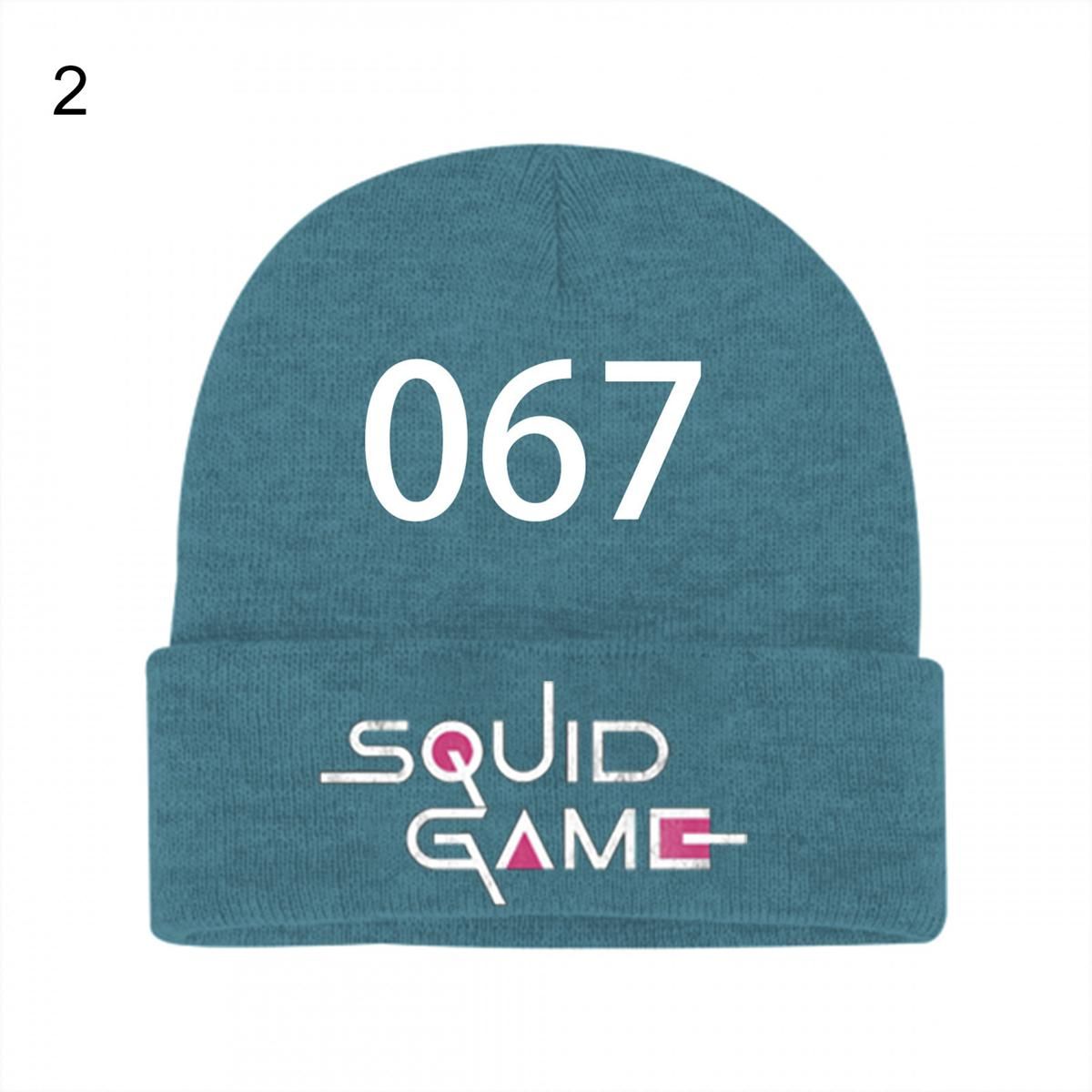 Bonnet Cap Breathable Squid Game Number Print Keep Warm Hats