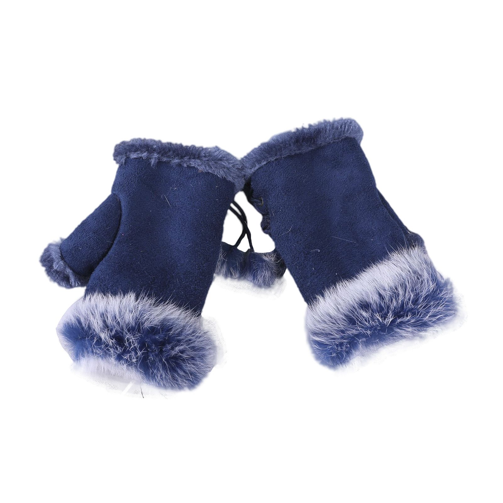 Women Gloves Solid Color Fashion Appearance Drawstring Gloves