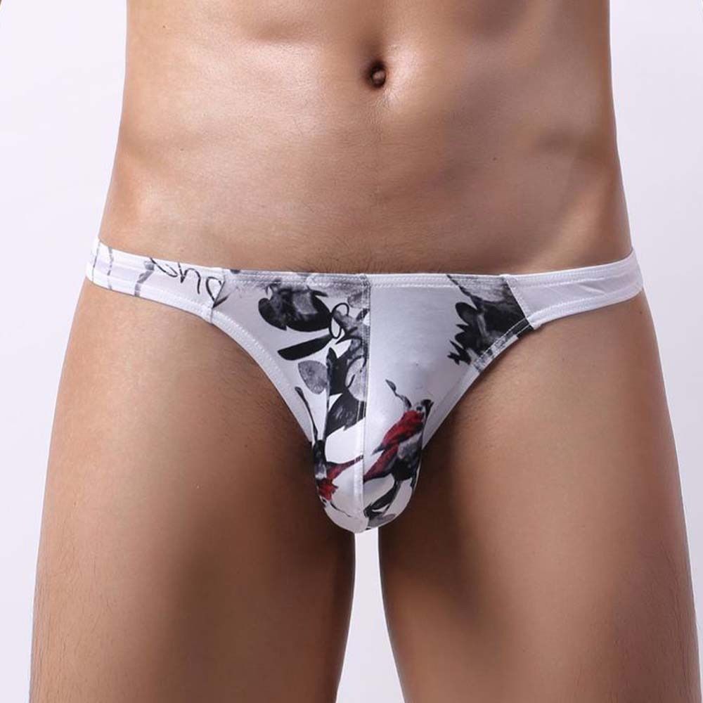 Men Briefs Boy Breathable Soft Fashion Print Briefs Bulge Pouch Underpants Thong Lingerie Comfortable Male New Clothes