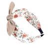 Women Flower Leaf Print Bow Knotted Wide Headband Hairband Hair Hoop cessory