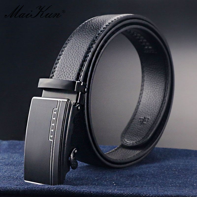 Maikun Belts for Men Automatic Buckle Leather Belt Luxury Men Belt for Business