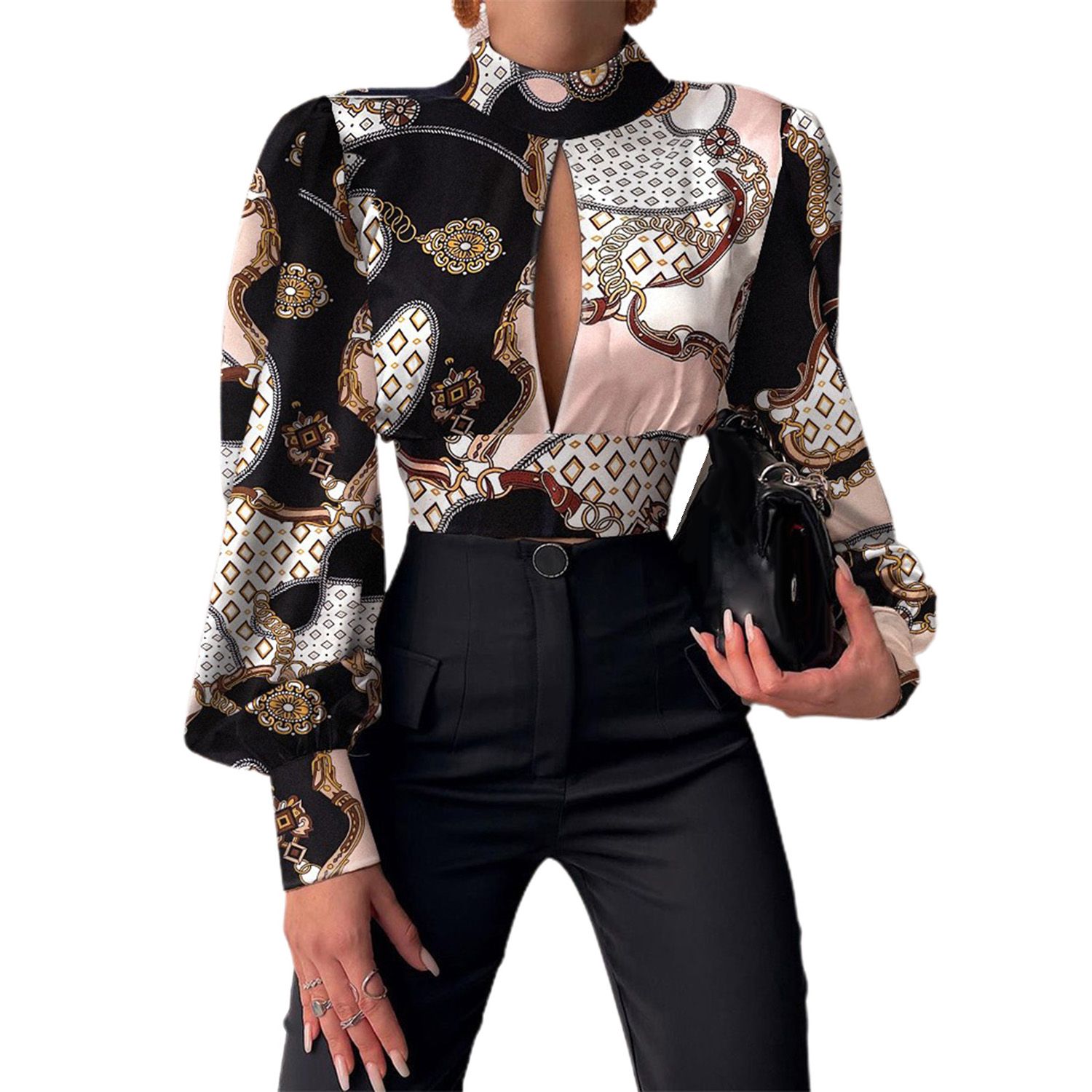 Women Shirt Soft Hollow Design Shirt Top