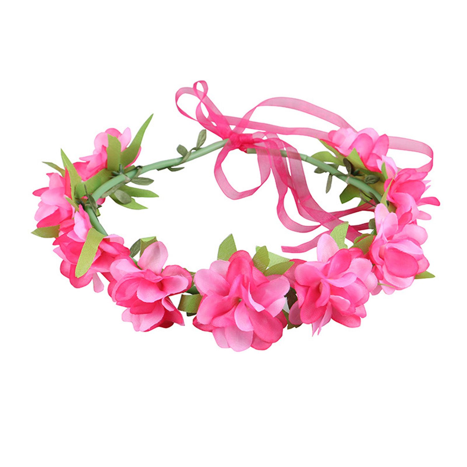 Flower Headband No Odor Bridal Hair Garland Headpiece Headwear Decor