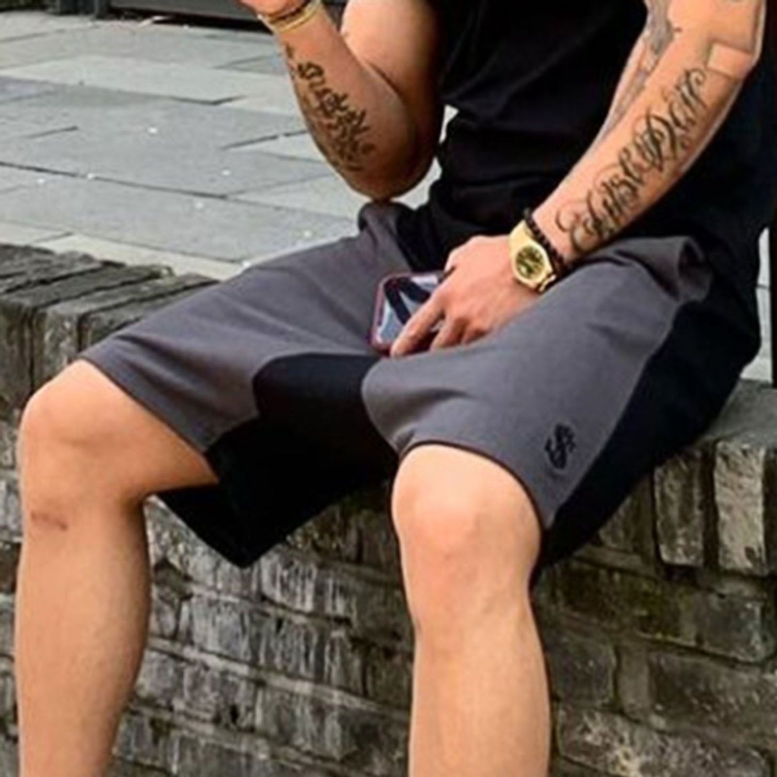Sports Shorts Color Block Drawstring Men Elastic Waist Pockets Short Pants for Running