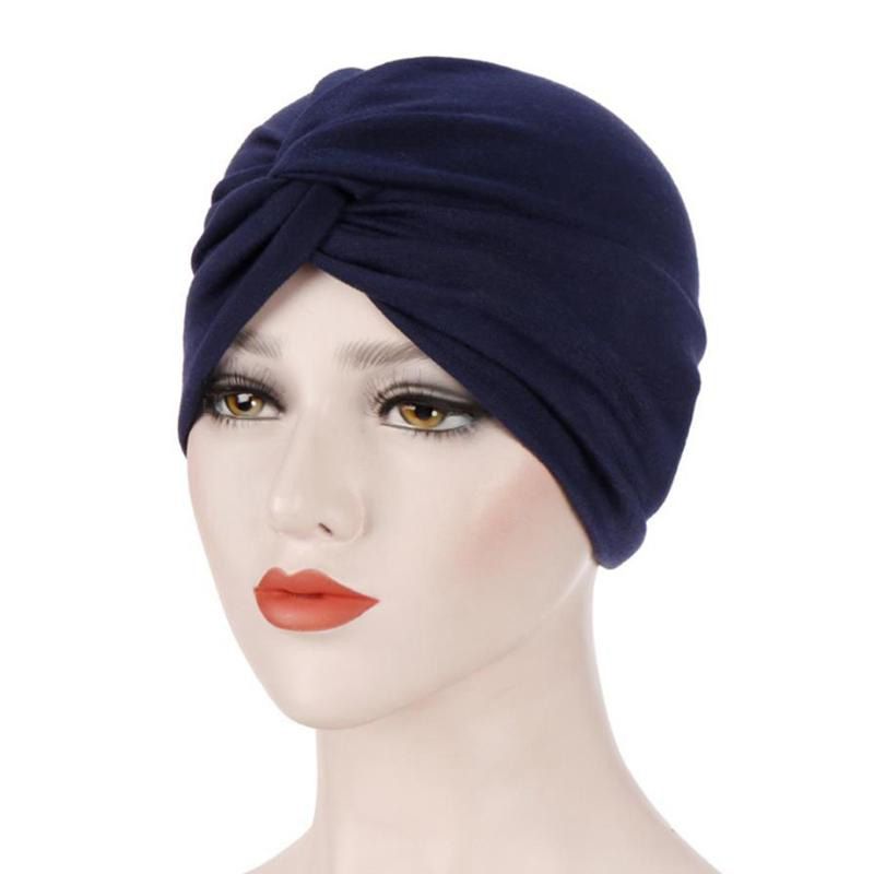 【ALLGOOD】Womens Indian Chemo Pleated Turban Hat Hair Head Wrap  Caps Headband