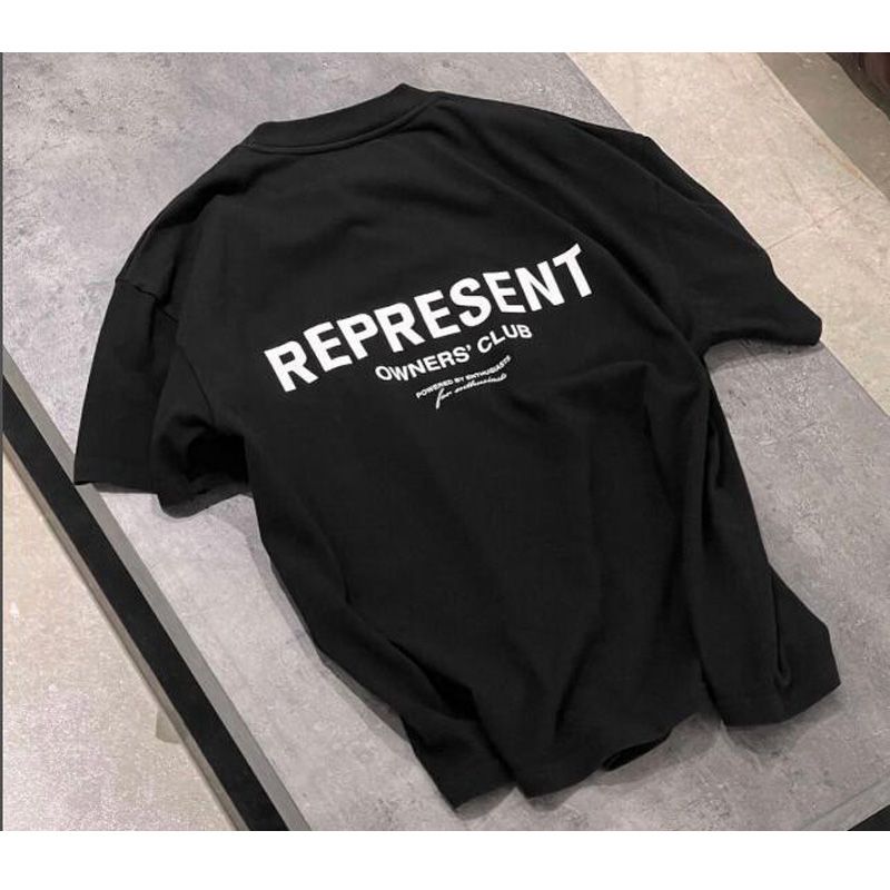 Represent Tee Men Women 1:1 Hunter Graphic Represent Hound T-shirt Vintage Tops Washed Short Sleeve