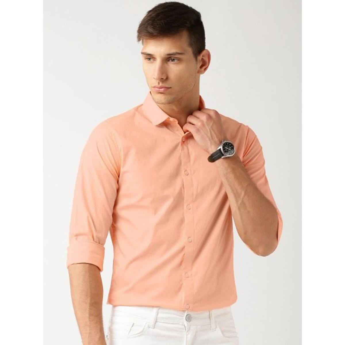 New Stylish Regular Slim Fit  Cotton Long Sleeve Formal Shirt For Men