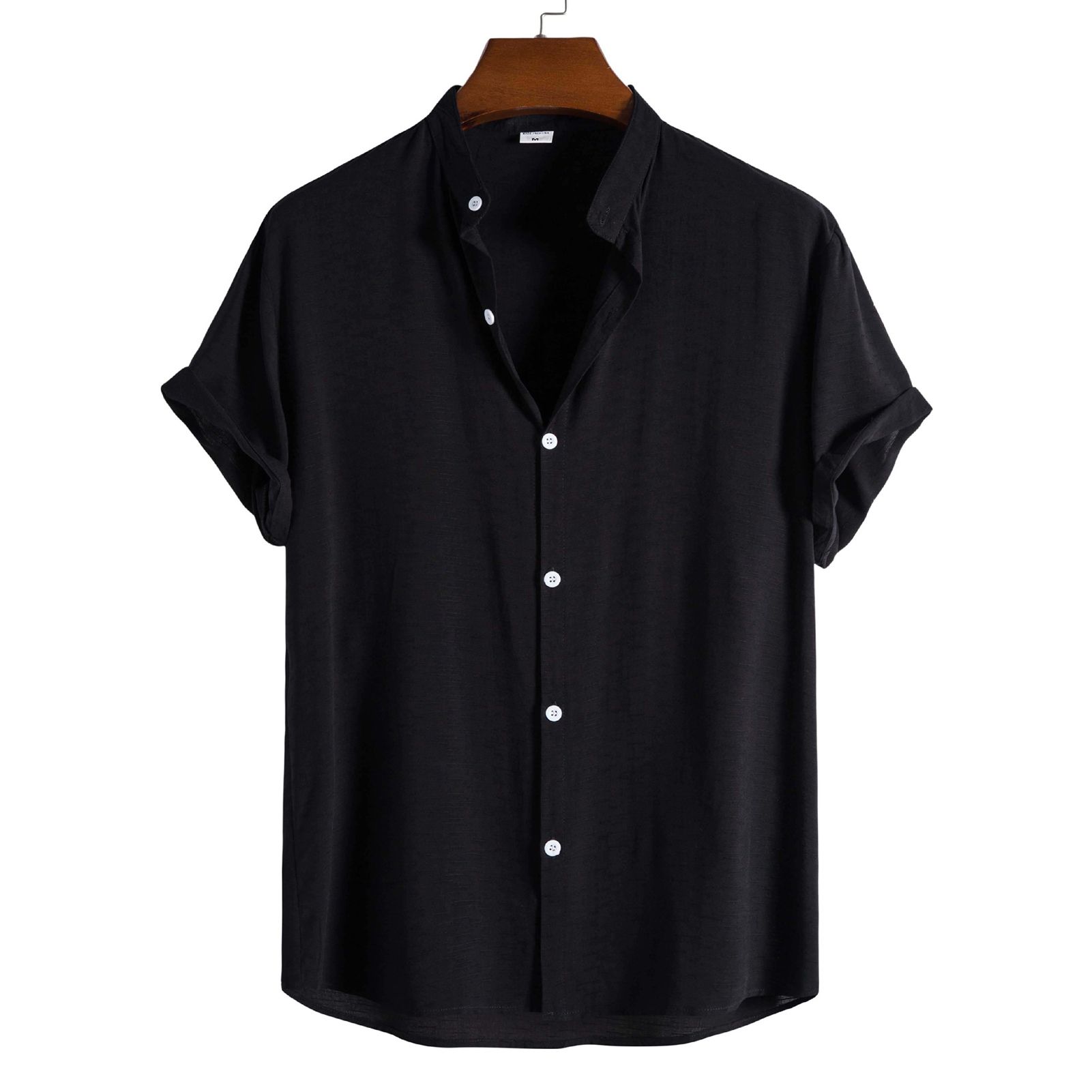 Men Shirt Pure Colors Leisure Men Shirt