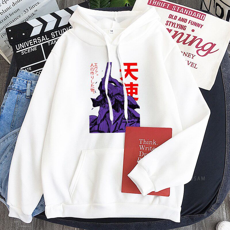 Funny Jn Anime Eva 01 Evanion Hoodies Sweatshirts Men Harajuku Manga Costume Male  Hop Streetwear Kan Fashion Hoodie