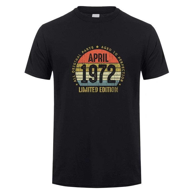December Of 1972 T shirt September October November Tops Short Sleeve January February March April May June July August  DY-030