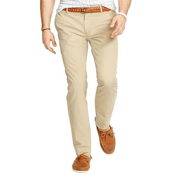 Light Beige Twill Gabardine Pant For Men