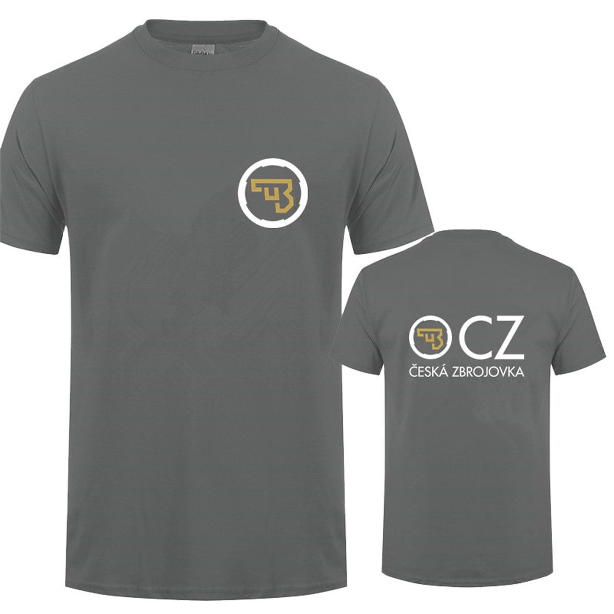 CZ Ceska Zbrojovka Czech Firearms T Shirt Men Tops Summer Short Sleeve 4XL 5XL T-shirt Cotton Mans Tshirt LH-153