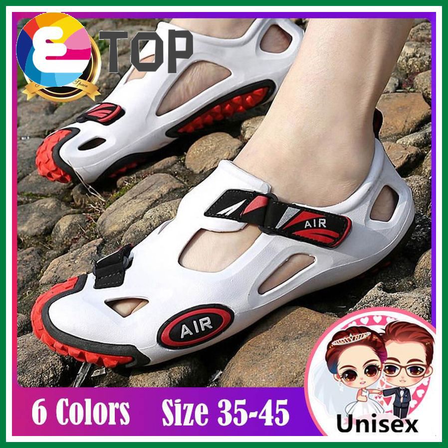 Korean Beach Sandals For Men Korean Flat Sandals For Women Water Shoes For Men Slip On Sneakers Shoes For Men White Sneakers For Women Korean White Rubber Shoes For Women Slippers For Women Flip Flops For Men Loafers