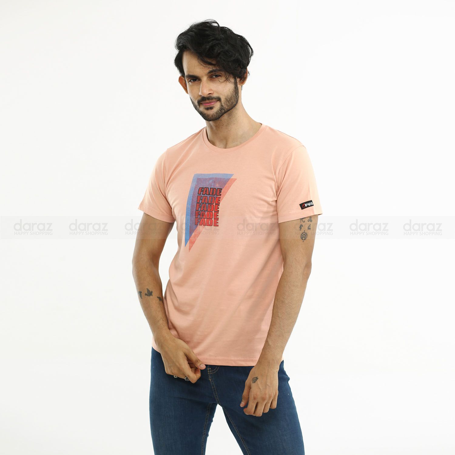 Baby Pink T-Shirt For Men's