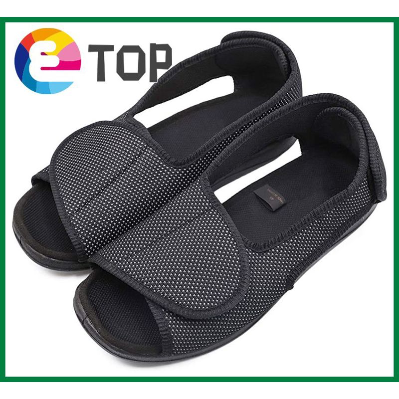 shoes Women's Adjustable Open Toe Sandals Extra Wide Width Diabetic Recovery Slipper