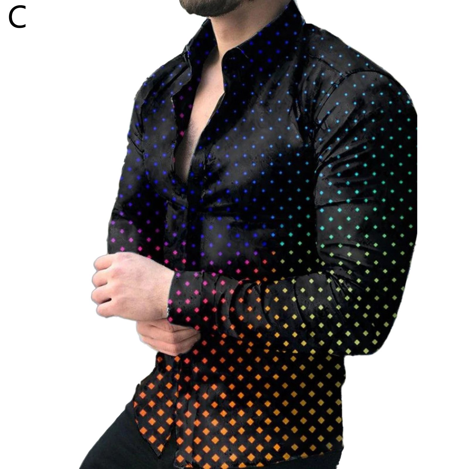 Fanshion Shirt Easy to Wear Modern Style Gradient Casual Shirt