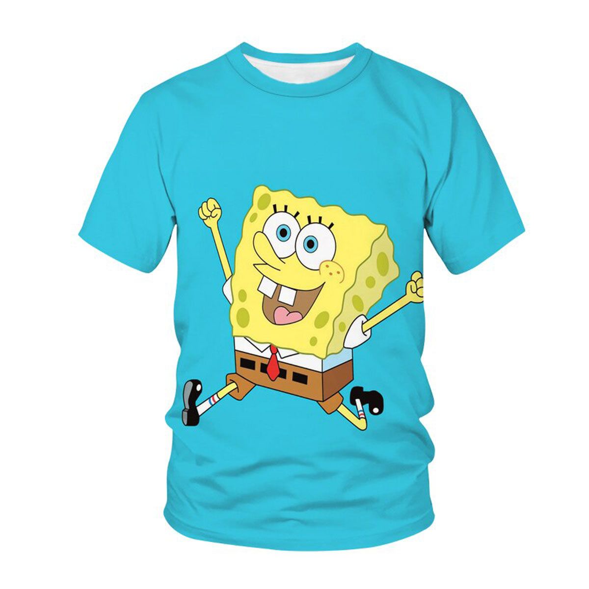 Funny Yellow Bob t-Shirt Men's Sponge Family Printing 3D T-Shirt Sportswear Men's Cartoon Cartoon T-Shirt UniHoodie Cut