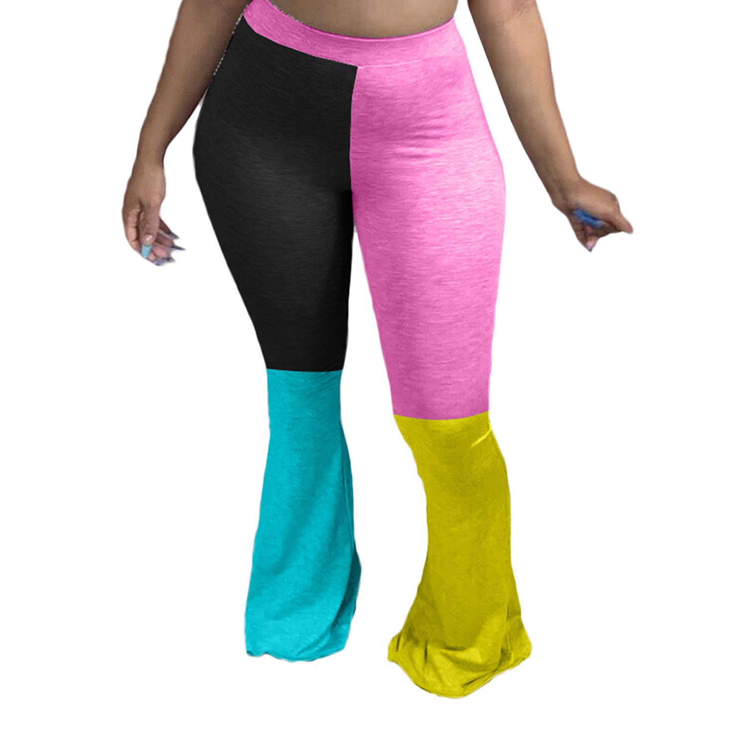Female Flared Trousers, High Waist Bell-Bottomed Pants Skinny Pants for Women, S/M/L/XL/XXL